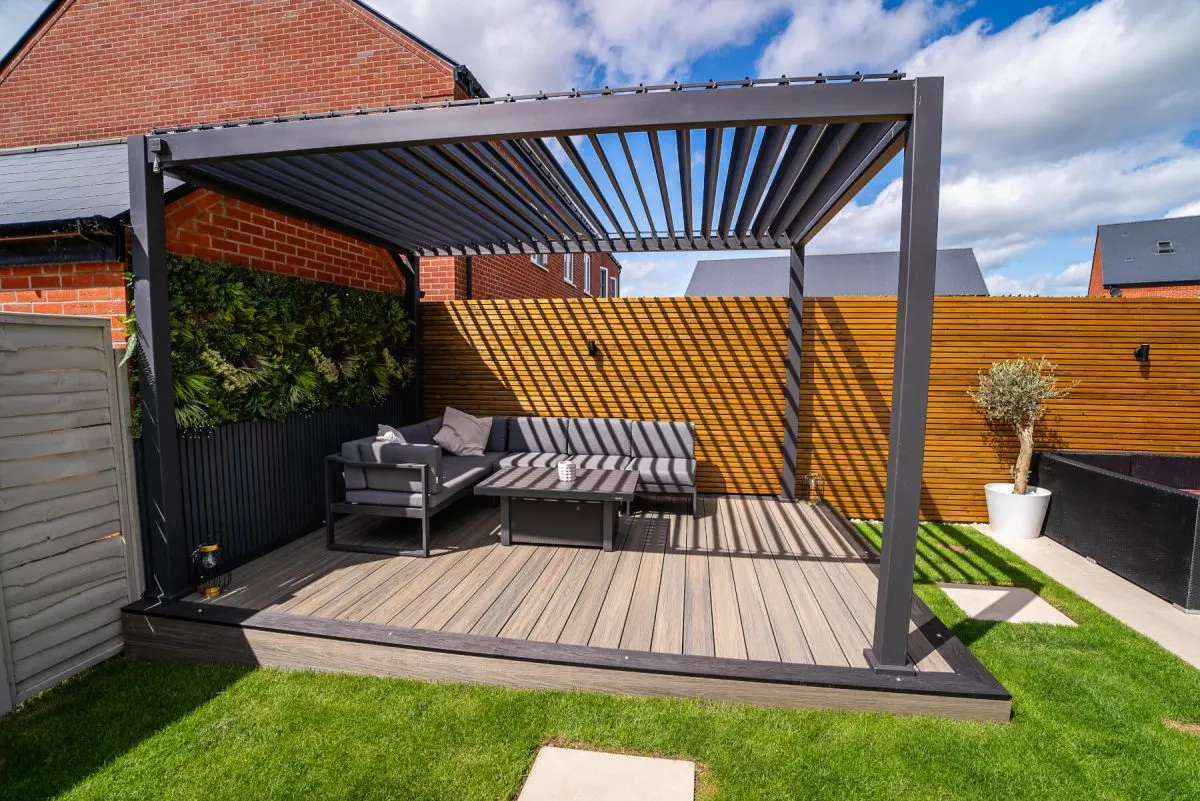 HD Deck Dual composite boards used for garden patio area - Composite Prime