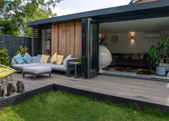 Sunshades & Decking design using carbon/antique decking - Composite Prime